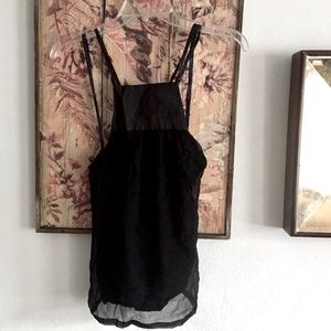 FRENCH CONNECTION ASOS BRAND BLACK SILK TANK TOP BLOUSE 4